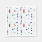 Nautical Birthday Party Accessoires Servet (Voorkant)