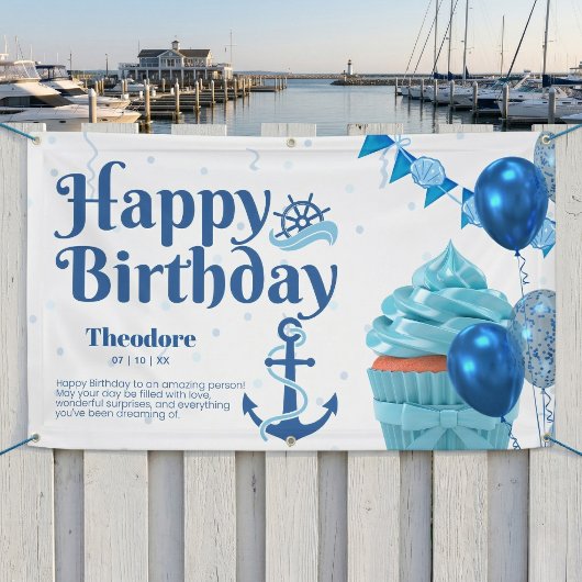Nautical Birthday Party Banner