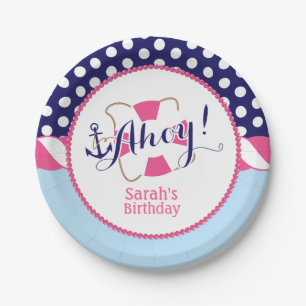 Nautical Birthday Party Borden Papieren Bordje