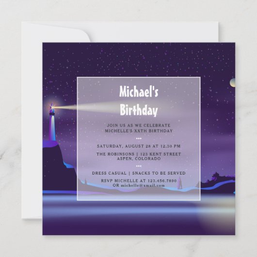 Nautical Birthday Party Invitation Kaart (Voorkant)