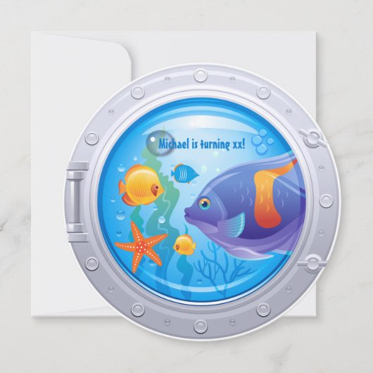 Nautical Birthday Party Invitation Kaart (Voorkant)