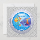 Nautical Birthday Party Invitation Kaart (Voorkant)