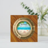 Nautical Birthday Party Invitation Kaart (Staand voorkant)