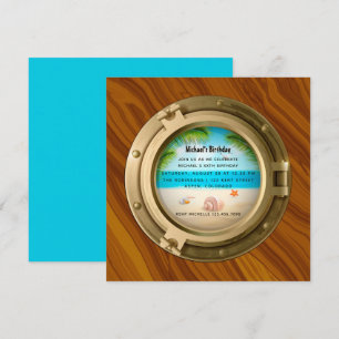 Nautical Birthday Party Invitation Kaart