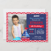 Nautical Birthday Party Invitations Kaart (Voorkant)