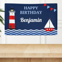 Nautical Birthday Party (vuurtoren en zeilboot)