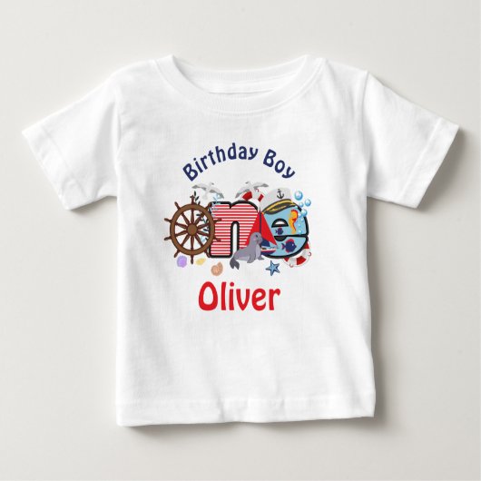 Nautical Birthday Shirt op één dag (Voorkant)