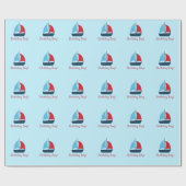 Nautical Birthday Wrapping Paper Cadeaupapier (Vlak)
