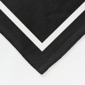 Nautical Black and White Familienaam ingesteld Fleece Deken (Hoek)