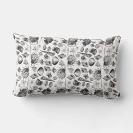 Nautical Black and White Shell Pattern Pillow Kussen