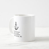 Nautical Black Custom Boot Naam Koffiemok (Voorkant links)