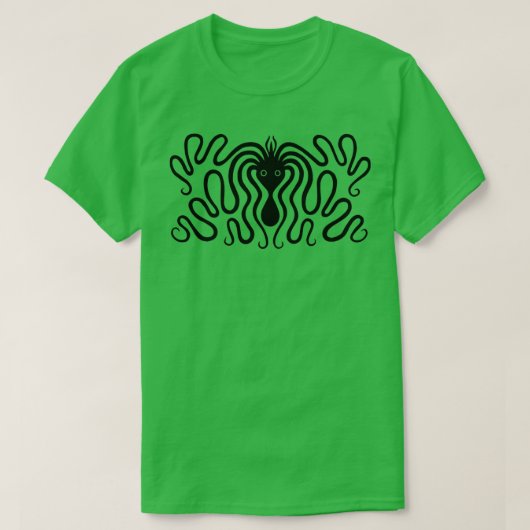 Nautical Black Ocean Octopus T-shirt (Design voorkant)