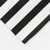 Nautical Black White Stripes and White Anchor Fleece Deken (Hoek)