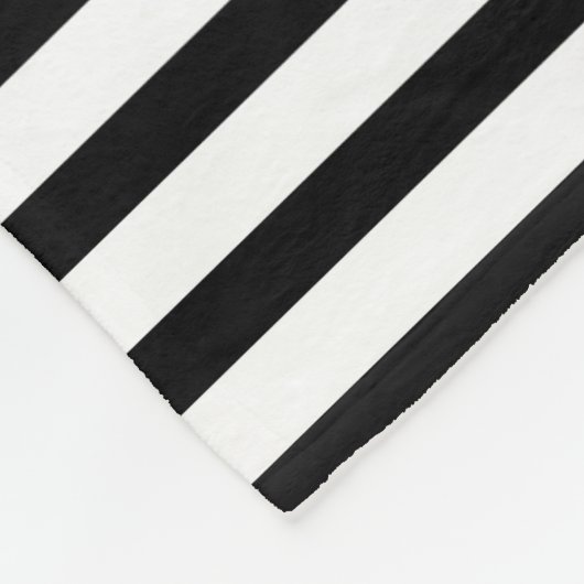 Nautical Black White Stripes and White Anchor Fleece Deken (Hoek)