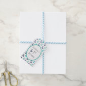 Nautical Blauw Anker Cadeaulabel (Met Touw)