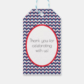 Nautical Blauw Anker Cadeaulabel (Achterkant)