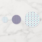 Nautical Blauw Anker Confetti (Achterkanten)