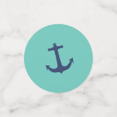 Nautical Blauw Anker Confetti (Kleine voorkant)