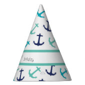 Nautical Blauw Anker Feesthoedjes (Rechts)