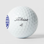 Nautical Blauw Anker Golfballen (Logo)