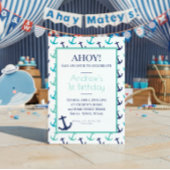 Nautical Blauw Anker Kaart
