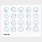 Nautical Blauw Anker Ronde Sticker (Vel)