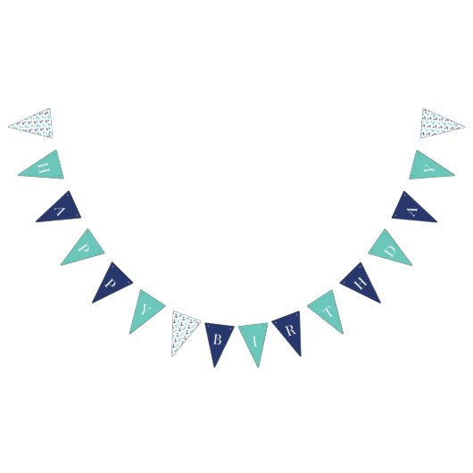 Nautical Blauw Anker Vlaggetjes (Alle)