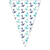 Nautical Blauw Anker Vlaggetjes (Eerste vlag)