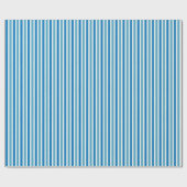 Nautical Blauw Strepenpatroon Cadeaupapier (Vlak)