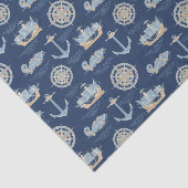 Nautical Blauw Tissuepapier (Detail)