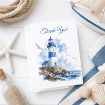 Nautical Blauw Witte Vuurtoren