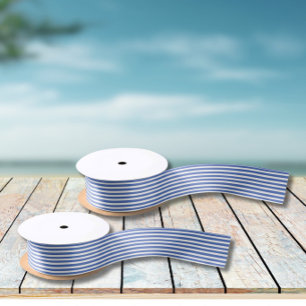 Nautical Blauwe Strepen Baby Shower Satijnen Lint