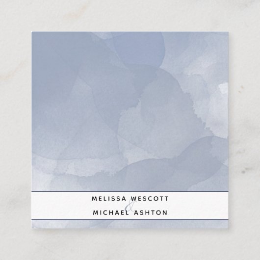 #Nautical Blauwe Waterverf Evenement Bruiloft Webs Informatiekaartje (Achterkant)