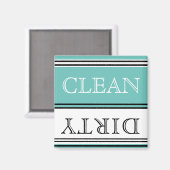 Nautical Blauwgroen Blue Dishwasher Dirty Clean Magneet (Voorkant / Achterkant)