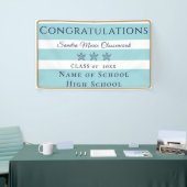 Nautical Blauwgroen Blue Starfish afstuderen kondi Spandoek (Beurs)