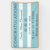 Nautical Blauwgroen Blue Starfish afstuderen kondi Spandoek (Verticaal)