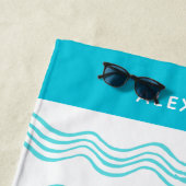 Nautical Blauwgroen Blue Whales and Waves Beach To Strandlaken (In situ)