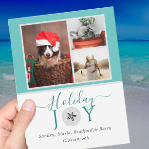 Nautical Blauwgroen Holiday Joy Sand dollar 3 Foto