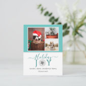 Nautical Blauwgroen Holiday Joy Sand dollar 3 Foto (Staand voorkant)