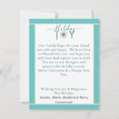 Nautical Blauwgroen Holiday Joy Sand dollar 3 Foto (Achterkant)