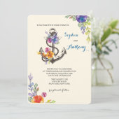 Nautical Bliss Invitation Kaart (Staand voorkant)