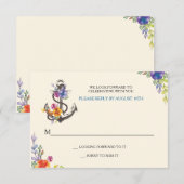 Nautical Bliss Response Card RSVP Kaartje (Voorkant / Achterkant)