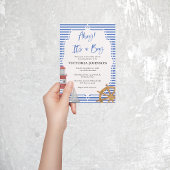 Nautical Blue Ahoy Het Een Jongen Baby shower Kaart