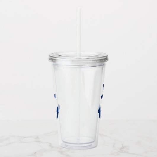 Nautical Blue Anchor Acryl Drinkbeker (Rechts)