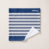 Nautical Blue Anchor Bathroom Ocean Custom Name Bad Handdoek (Wasdoekje)