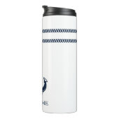 Nautical Blue Anchor Boat Name Thermosbeker (Geroteerd rechts)