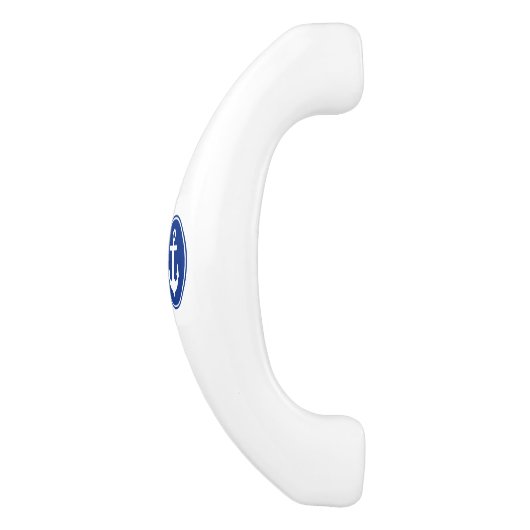 Nautical Blue Anchor Cabinet Pull Keramische Kastgreep (Zijkant)