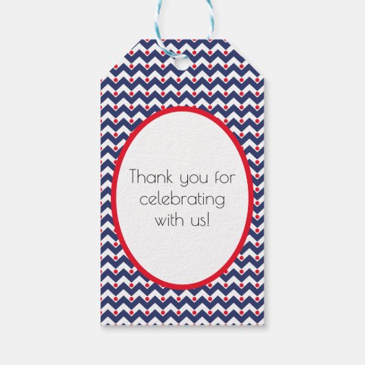 Nautical Blue Anchor Cadeaulabel (Achterkant)