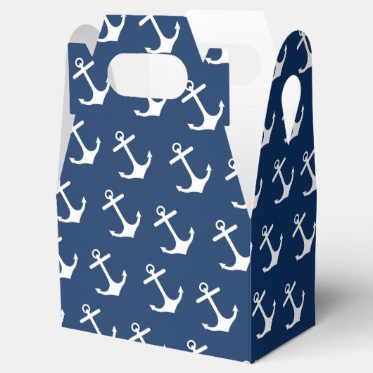 Nautical Blue Anchor Cadebox Bedankdoosjes (Geopend)