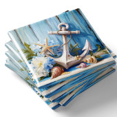Nautical Blue Anchor Fridge Magnet